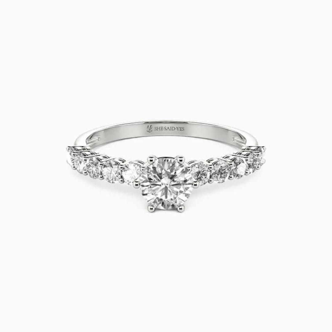 Size 7 Round Cut Engagement Ring