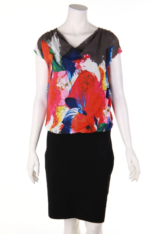 🇮🇹 Luisa Cerano Colorful Print Dress – (Medium) – Made in Italy