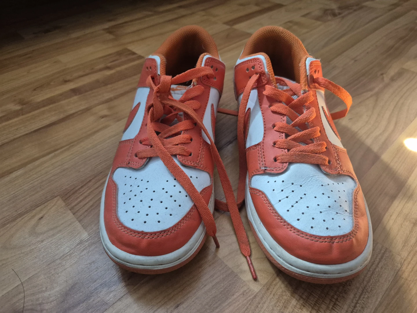Nike Dunk Low Orange White Sneakers - photo 2