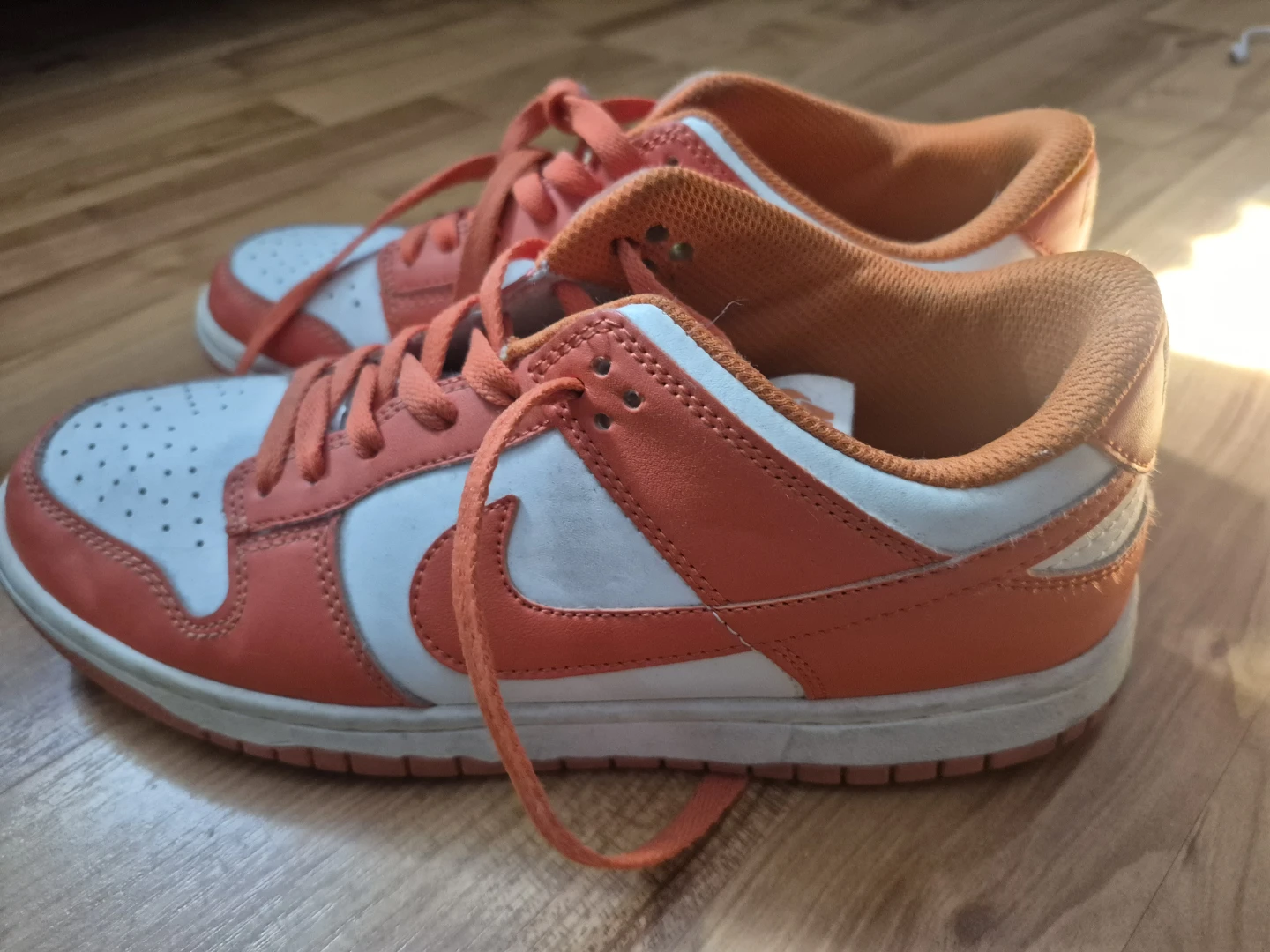 Nike Dunk Low Orange White Sneakers - photo 3