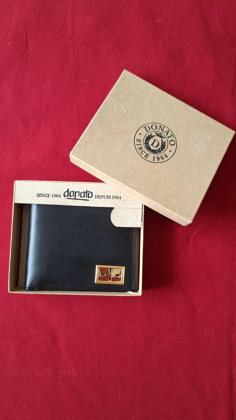 Donato Black Genuine Leather Bifold Wallet