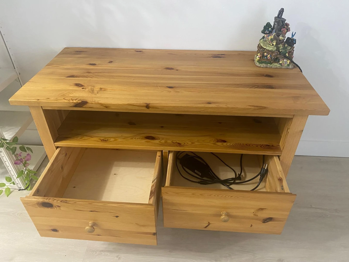 Wooden TV Stand with Drawers - photo 2