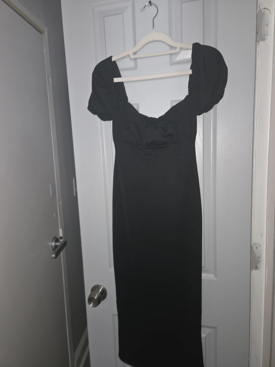 Black Puff Sleeve Midi Dress - Missguided - photo 2