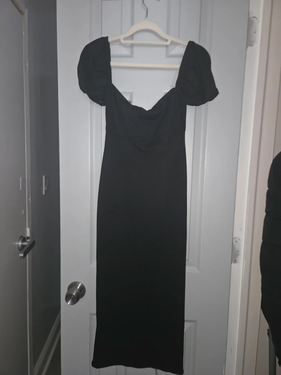 Black Puff Sleeve Midi Dress - Missguided - photo 3