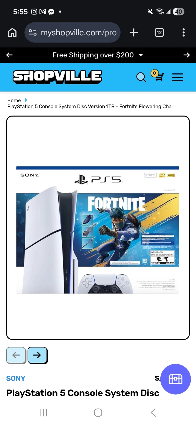 Sony PlayStation 5 Disc Version 1TB Console - Fortnite Edition