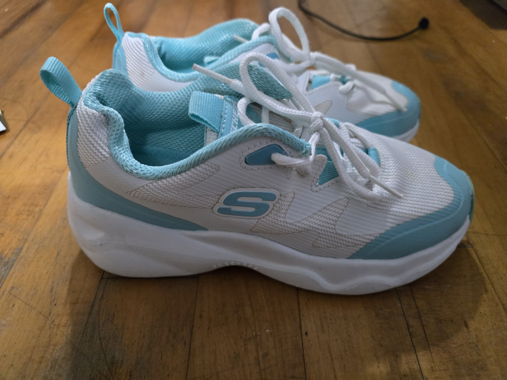 Skechers White & Teal Sneakers - photo 5