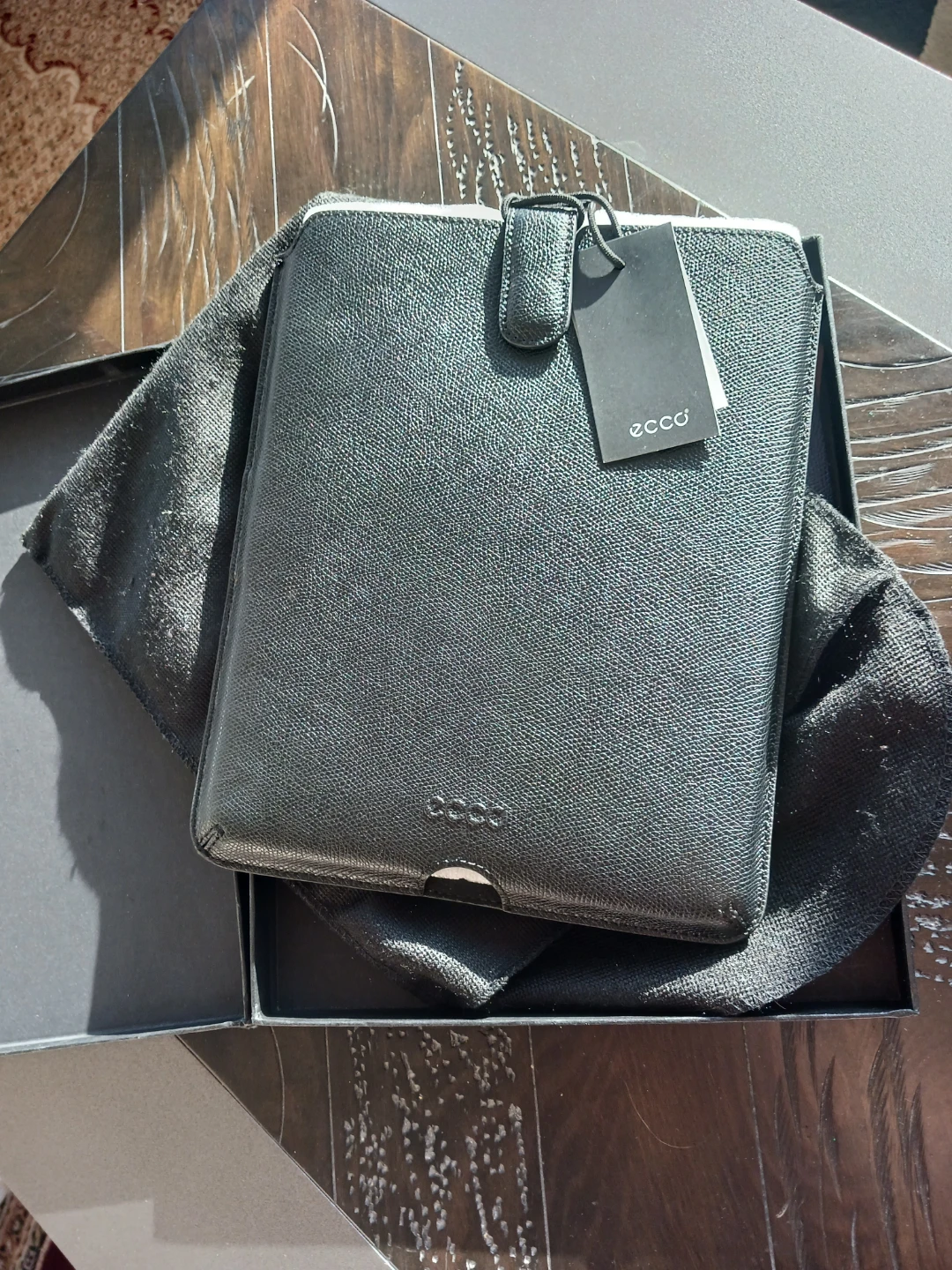 ECCO Black Leather Tablet Case