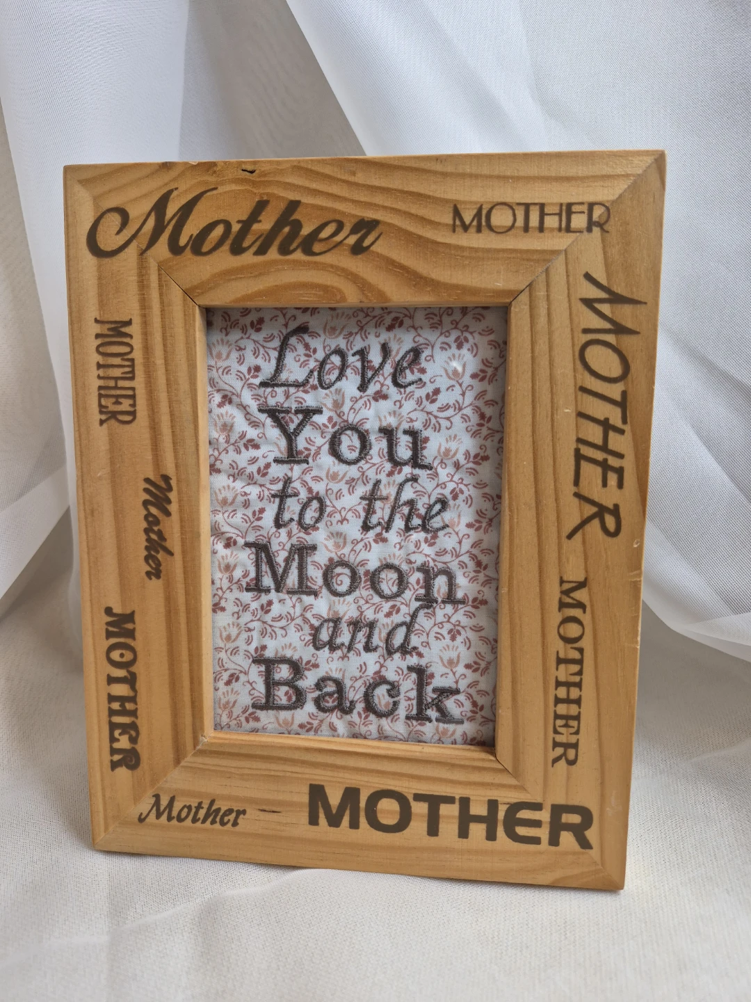 Love You to the Moon and Back Mother Framed Embroidered - photo 2