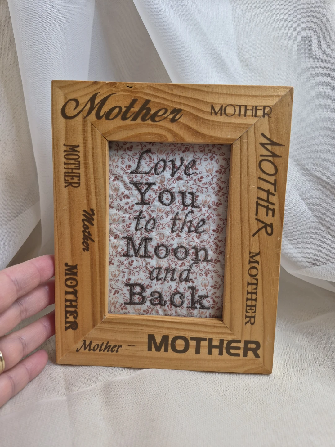 Love You to the Moon and Back Mother Framed Embroidered - photo 3