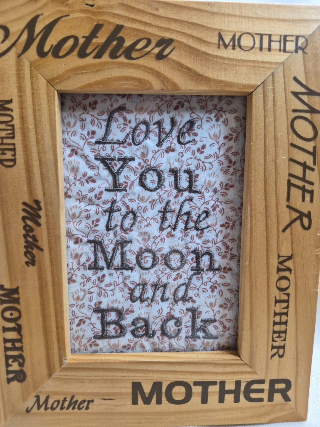 Love You to the Moon and Back Mother Framed Embroidered - photo 5