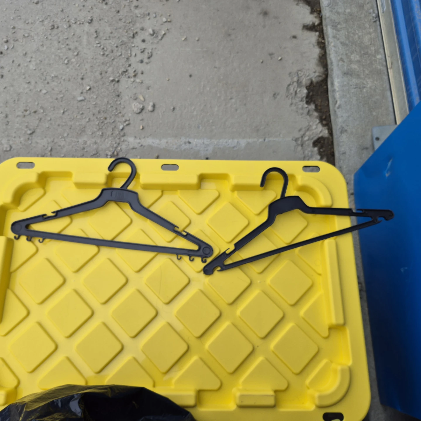 Plastic coat hangers