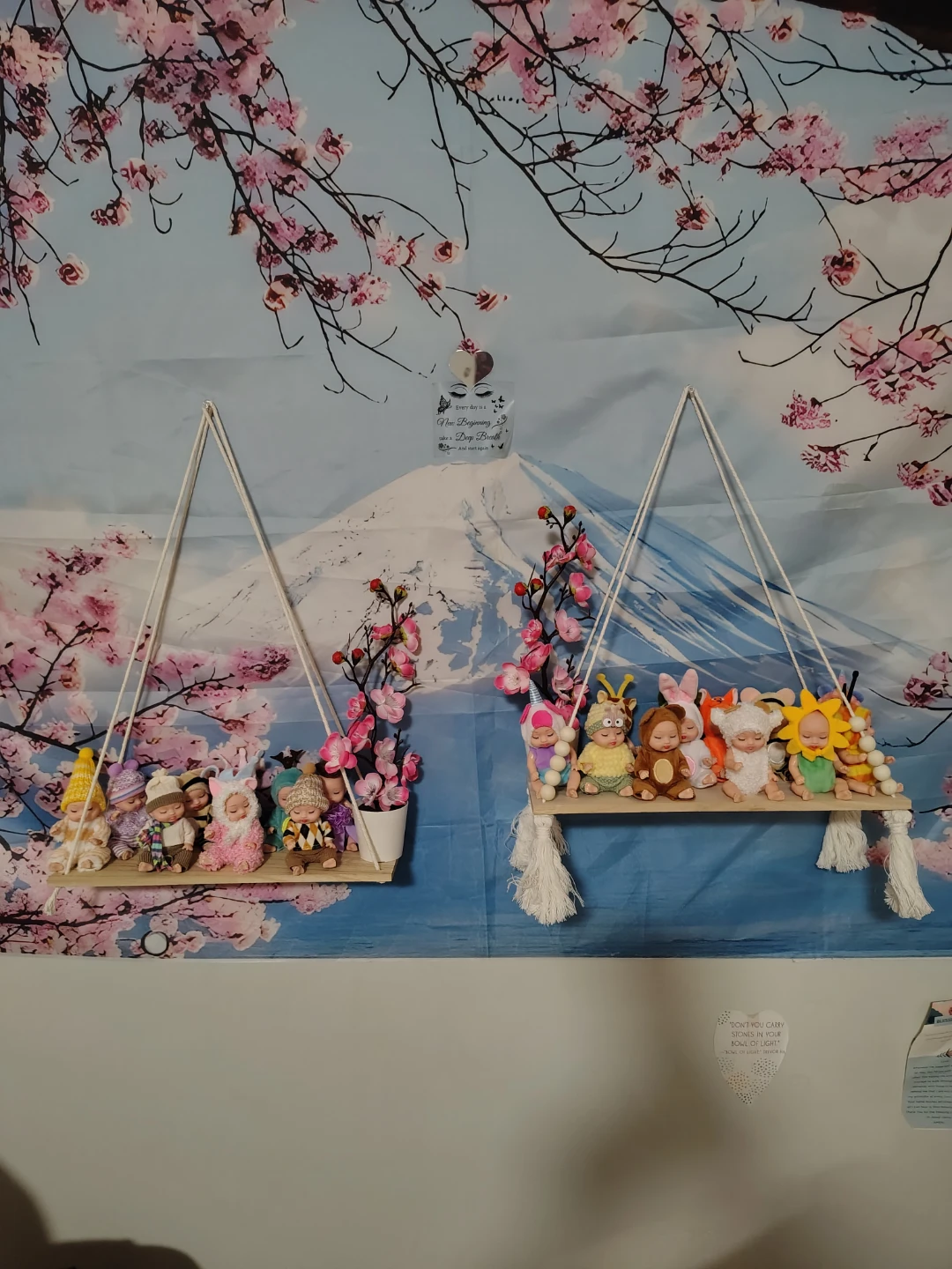 Hanging Shelves with Adorable Figurines - Set of 2 - photo 3