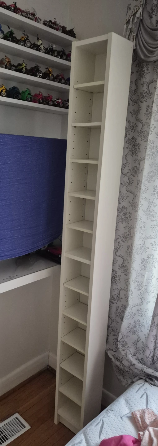 Tall White Bookshelf / Display Shelf - photo 2