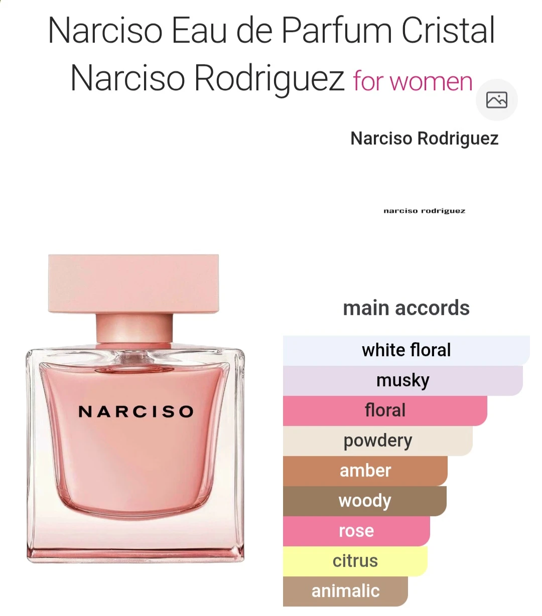 Narciso Rodriguez Eau de Parfum Cristal 90mL - photo 4