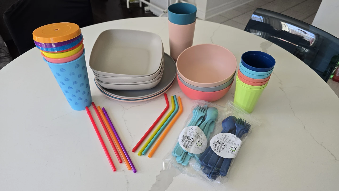 Big New Reusable Dinnerware Set