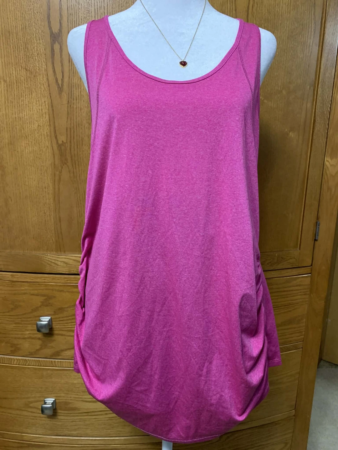 Old Navy Active Pink Ruched Tank Top Size L - photo 2