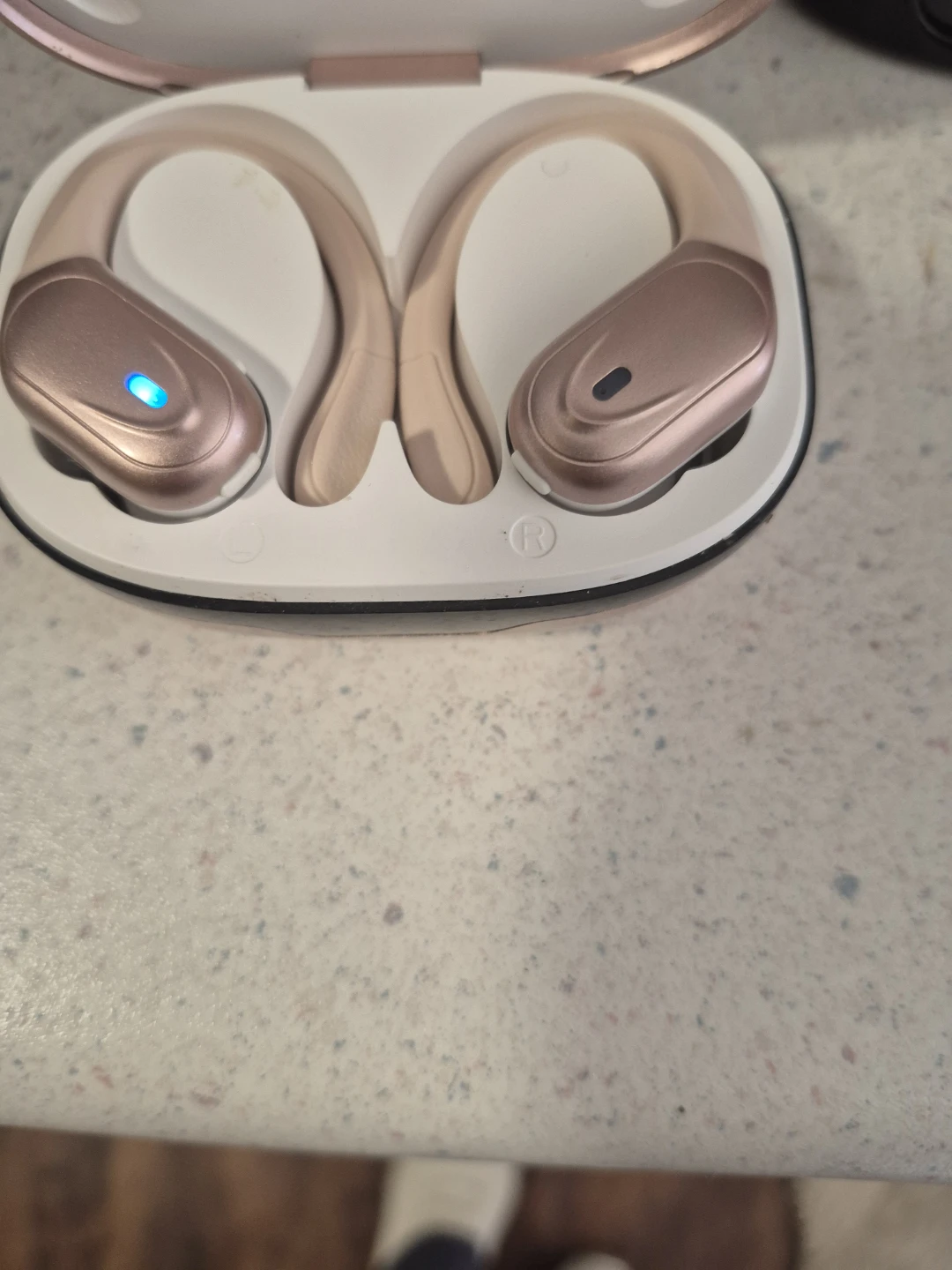Rose Gold Wireless Earbuds with Charging Case