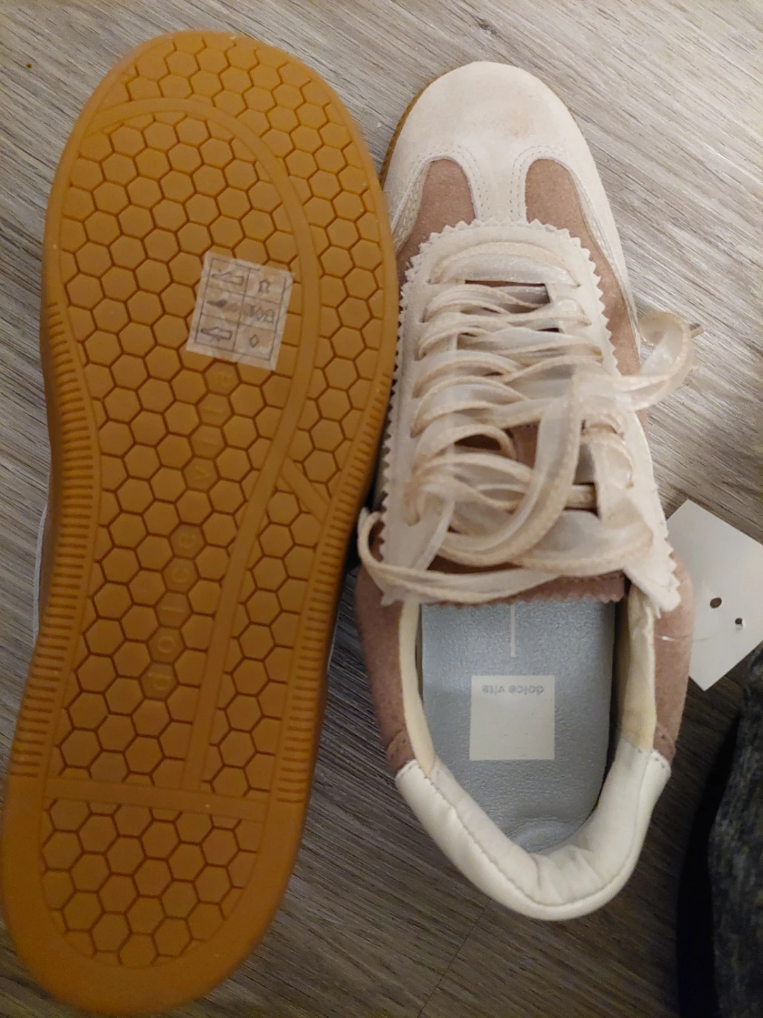 Dolce Vita Suede and Leather Sneakers - Beige/Brown - photo 3