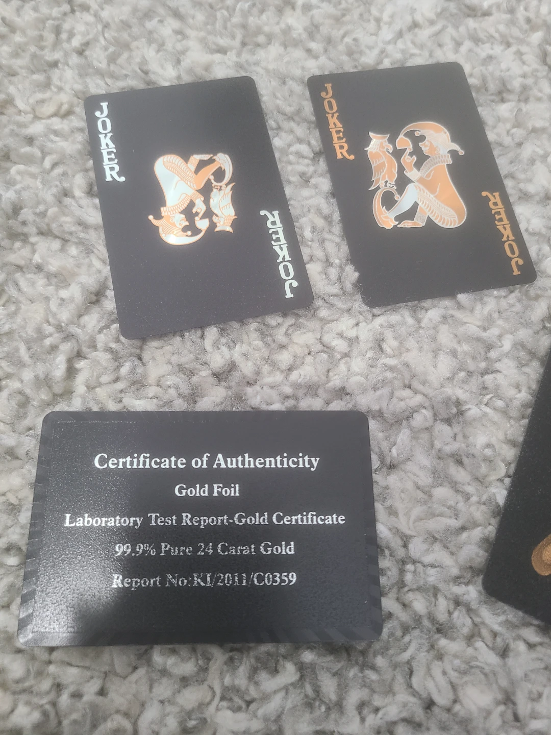 Gold Foil Playing Cards with Certificate of Authenticity - photo 4