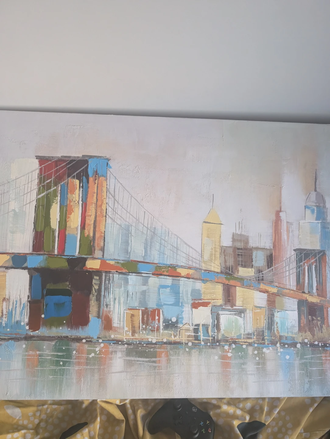 Abstract Brooklyn Bridge Canvas Wall Art - photo 4