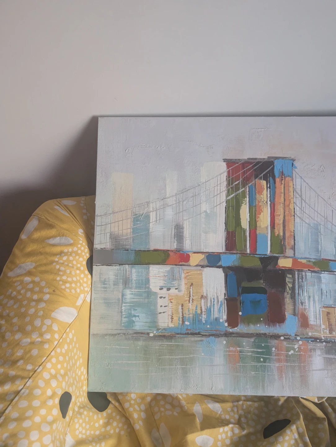 Abstract Brooklyn Bridge Canvas Wall Art - photo 5