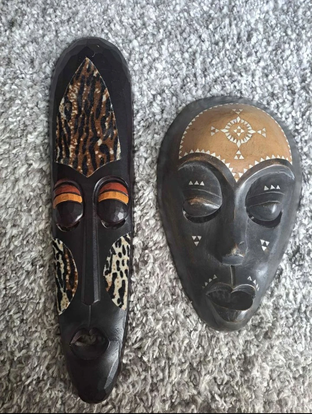 Decorative African Masks (Set of 2)