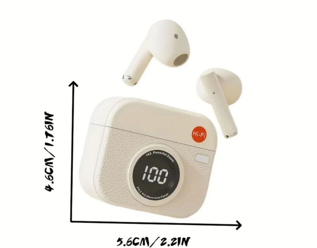 True Wireless Stereo Earphones Camera Case