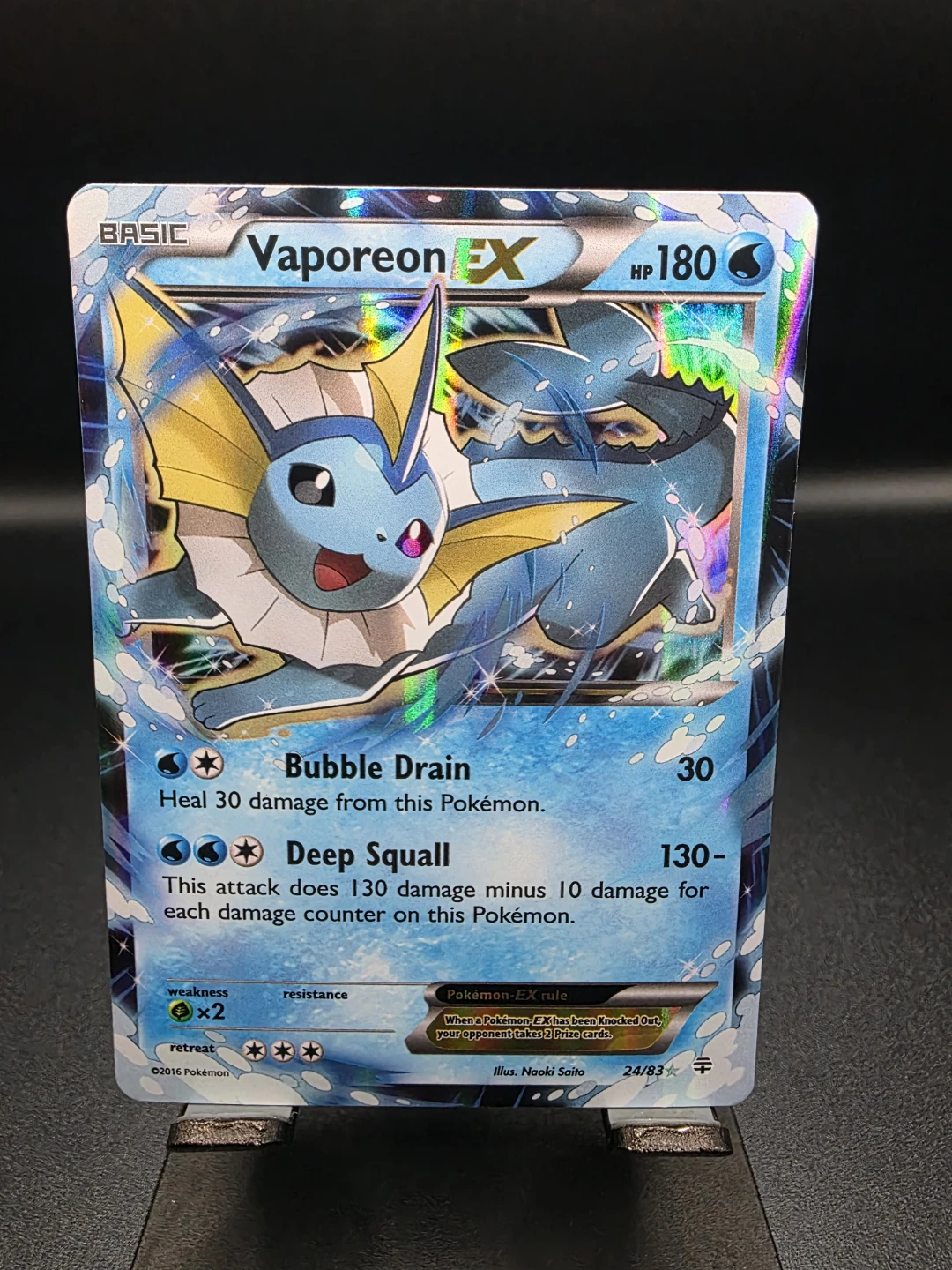 Vaporeon EX Pokémon Card