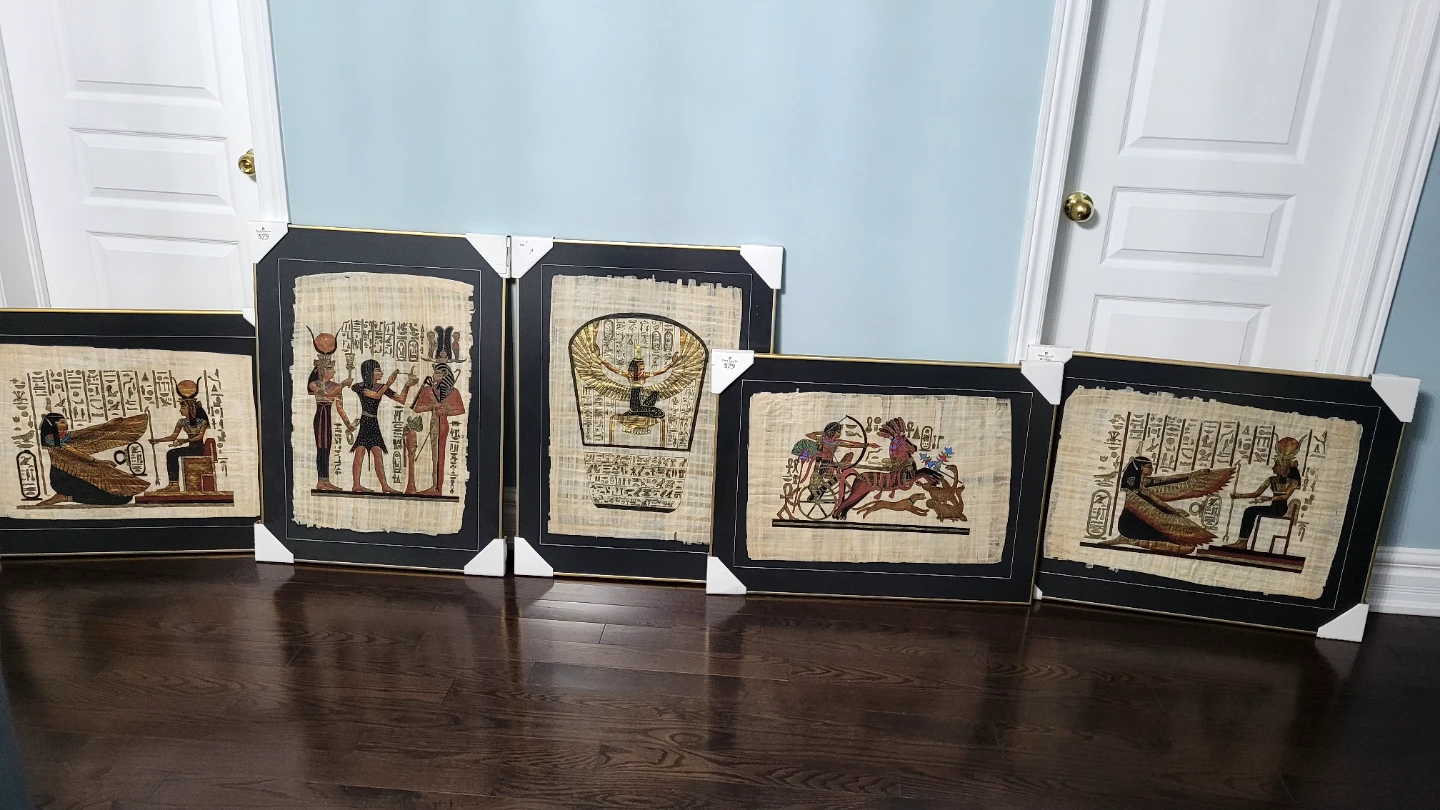 Egyptian Papyrus Art Prints - Set of 5 - photo 2