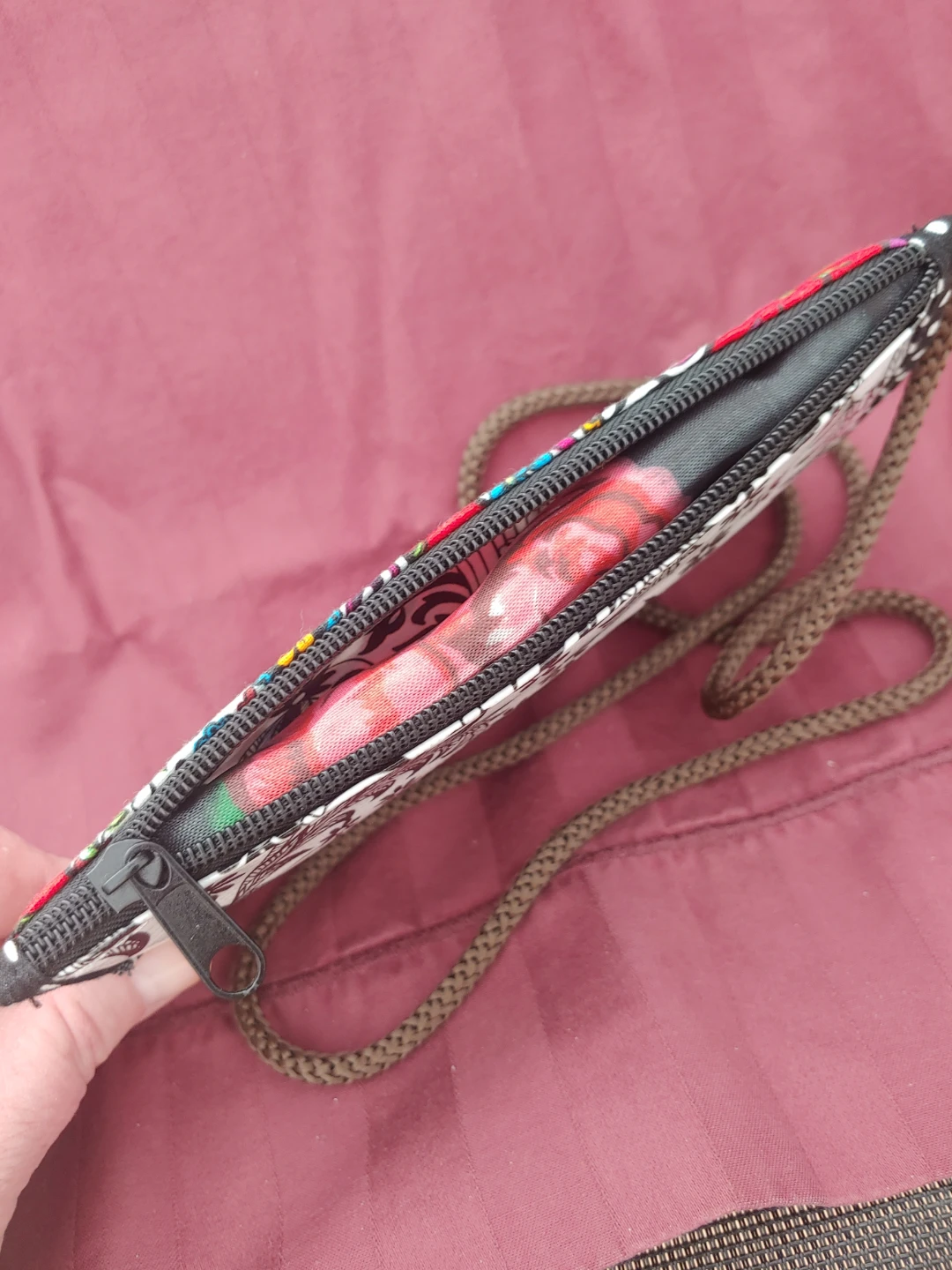Day of the dead Patterned Small Pouch with Strap - photo 3