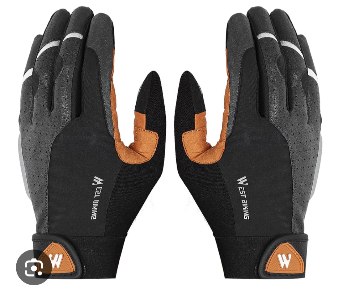 West Biking Bicycle Sport Gloves - Orange and Black