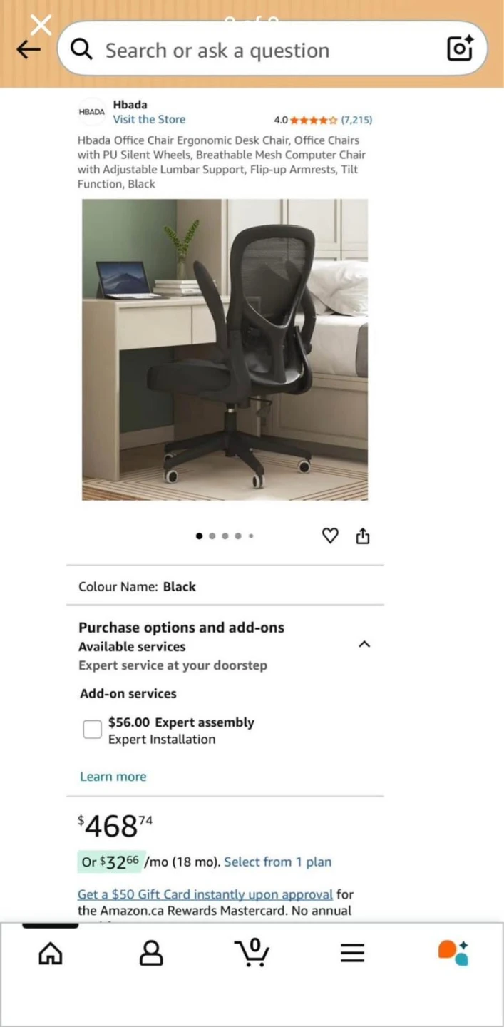 Hbada Ergonomic Mesh Office Chair - Black