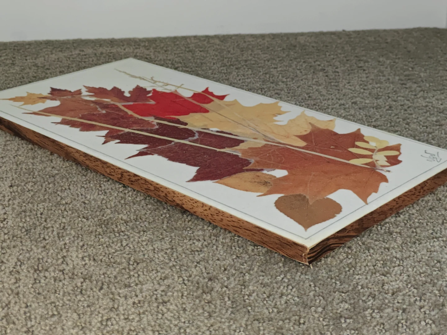Pressed Leaf Wall Art Autumn Harvest by UGET Originals - 7"x14" - photo 5
