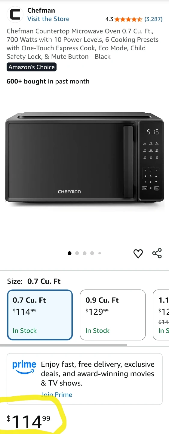 Chefman Microwave Oven 🧑‍🍳🔥 - photo 5
