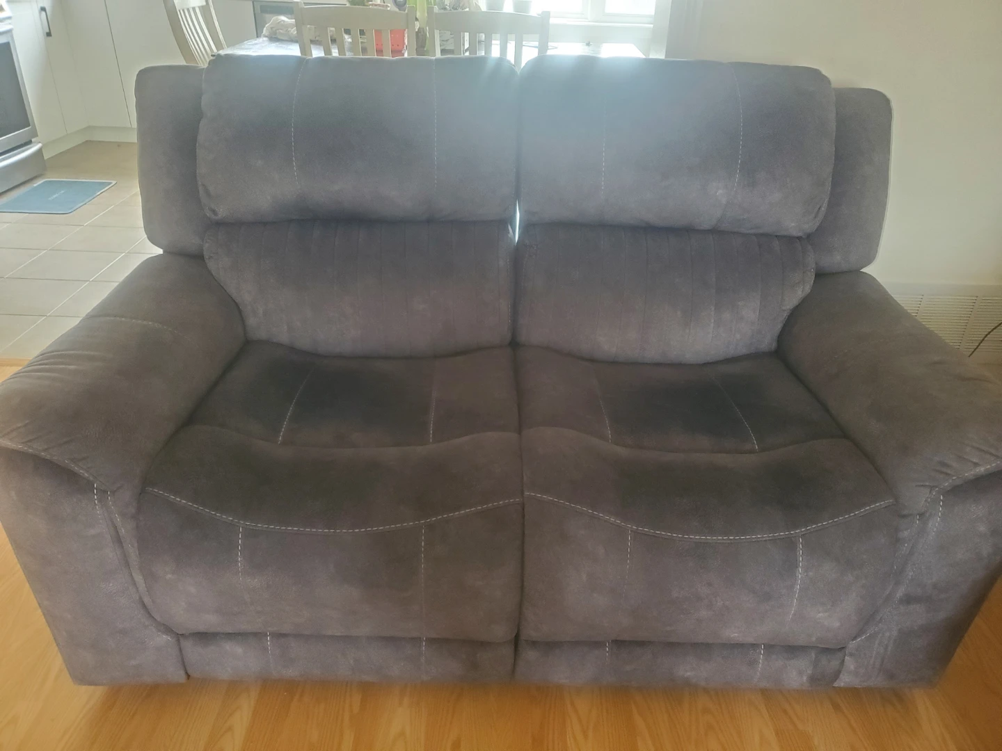 Grey Reclining Sofa 3 piece - photo 2