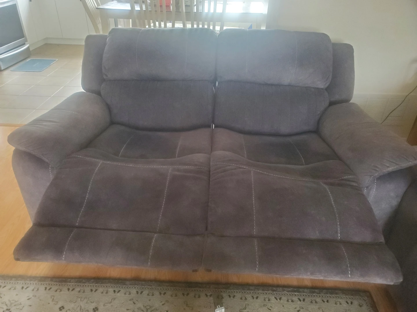 Grey Reclining Sofa 3 piece - photo 3