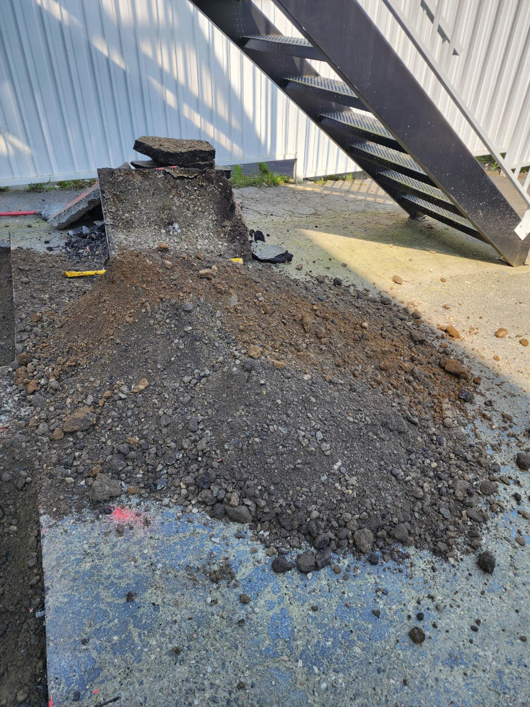 Excavated Dirt and Asphalt Chunks