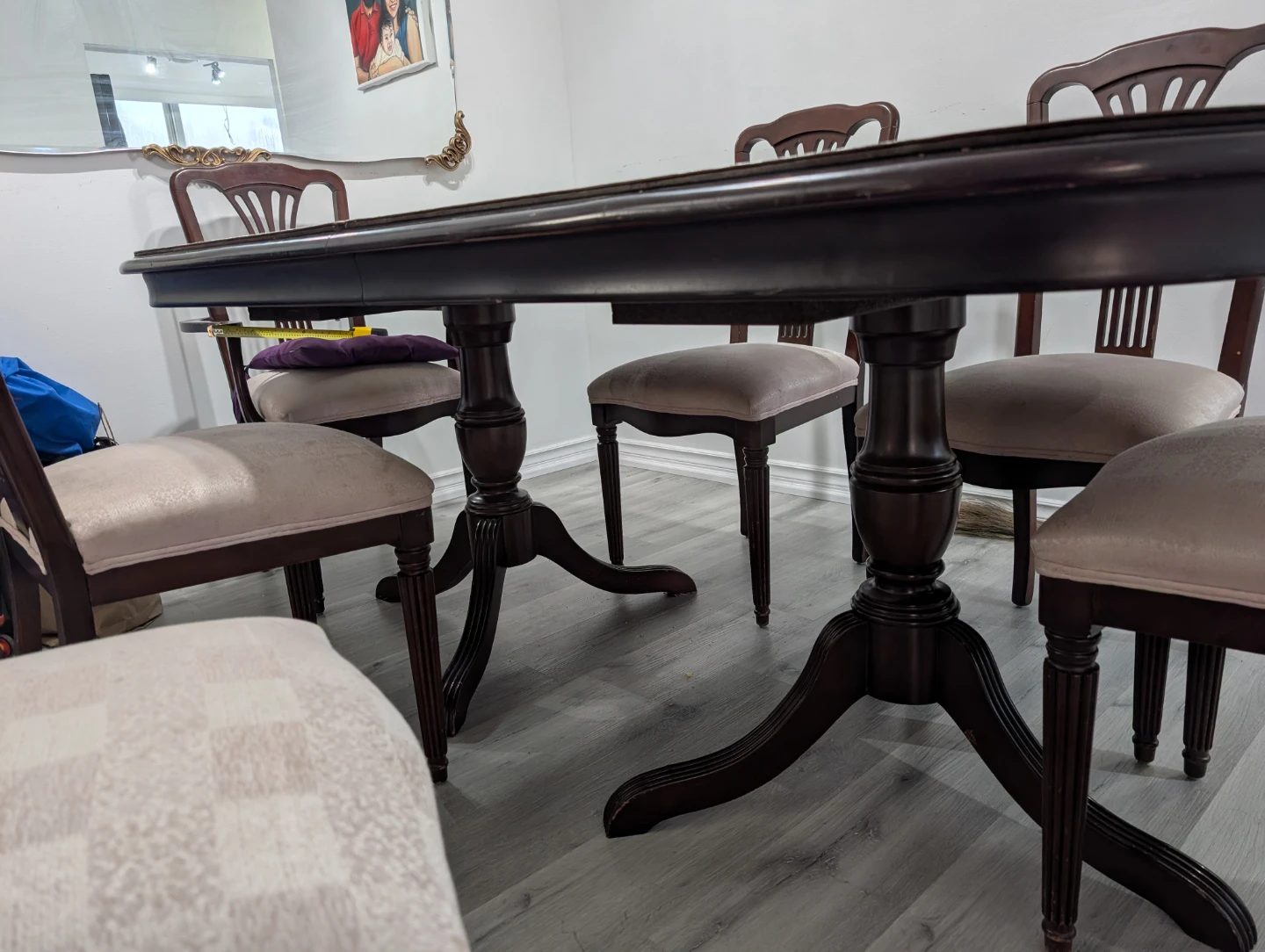 Wooden Dining Table with 6 Chairs - photo 4