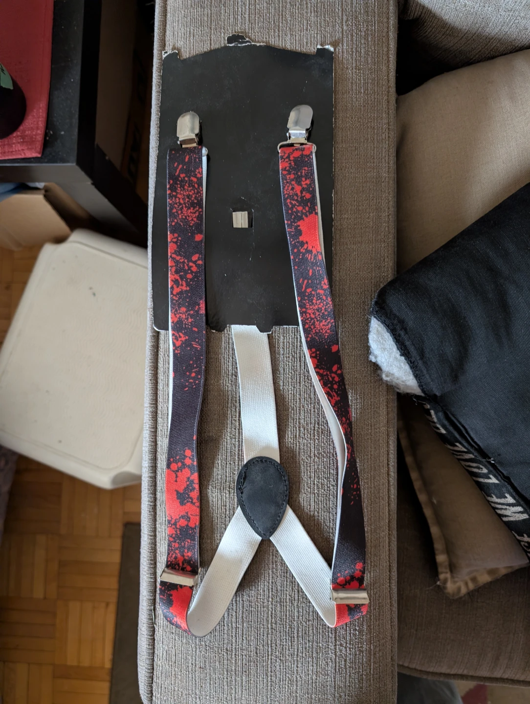 red blood splatter print suspender - photo 2