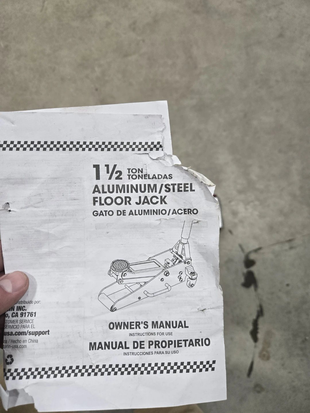 1 1/2 Ton Aluminum/Steel Floor Jack - photo 2