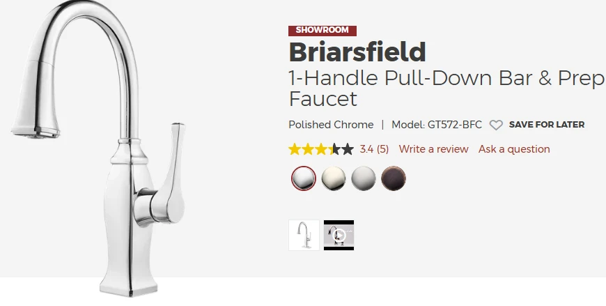 Pfister Polished Chrome Pull-Down Bar Faucet - photo 3