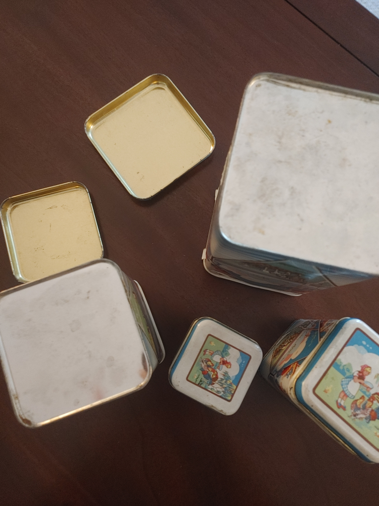 Vintage nesting tin set - photo 5