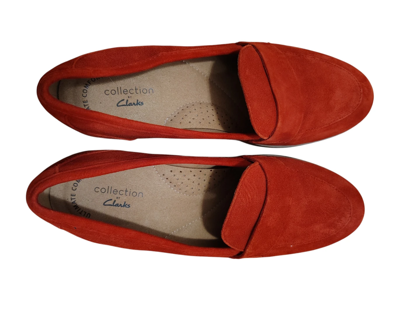 🤩Clarks Red Suede Loafers - Size 7,5 - photo 2