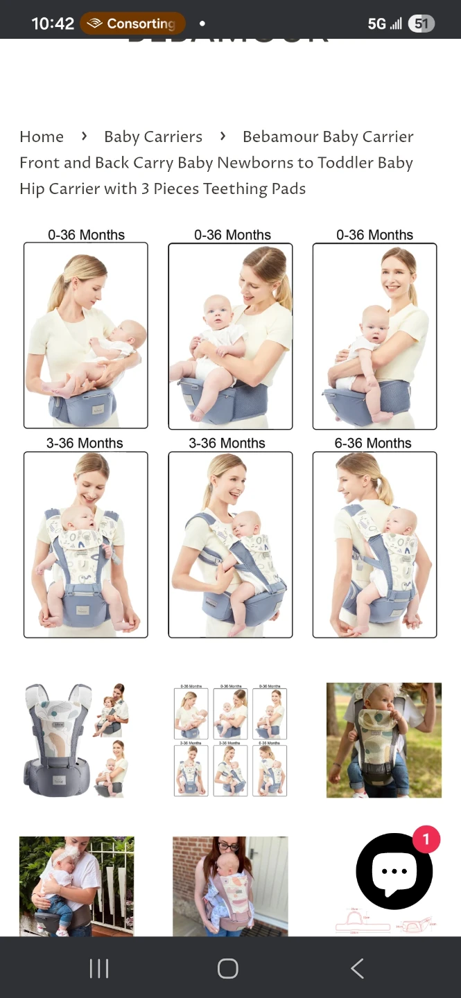 Bebamour Baby Carrier Newborns to Toddler Hip Carrier