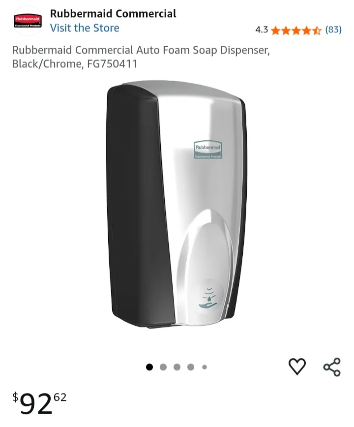 NEW!  Rubbermaid Commercial Auto Soap Dispenser (2 for $20!) - photo 2