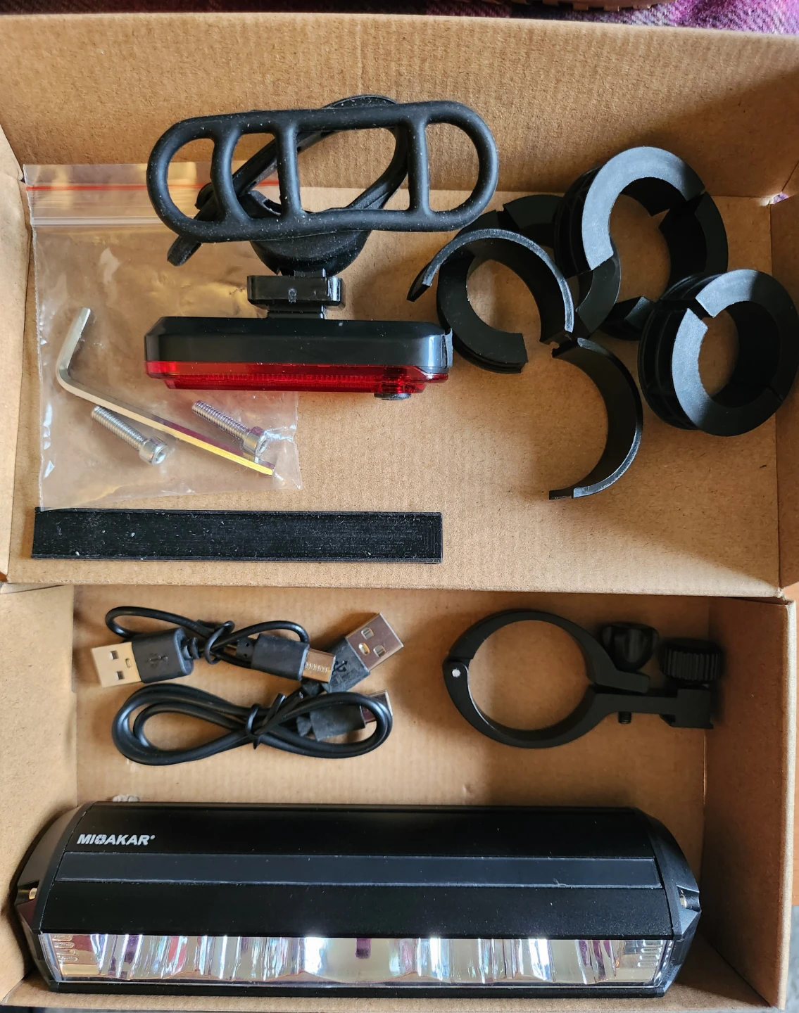 MIGAKAR Bicycle Head and Taillight Set
