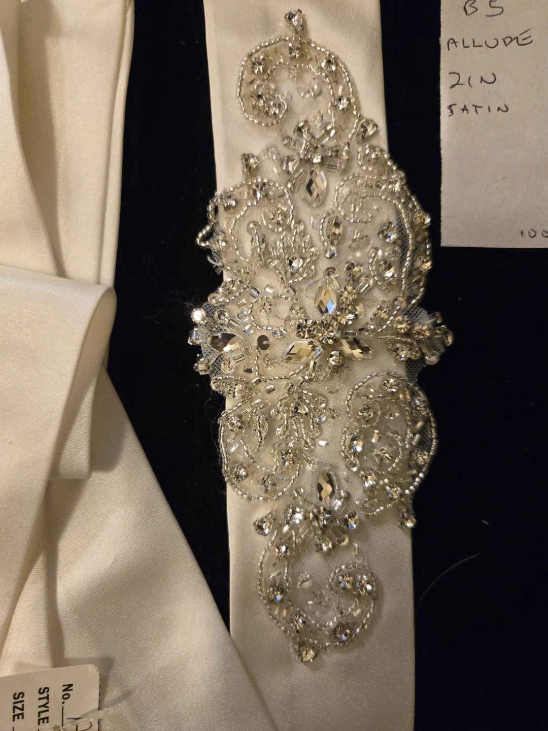 Allure Bridals Rhinestone & Satin Wedding Dress Sash