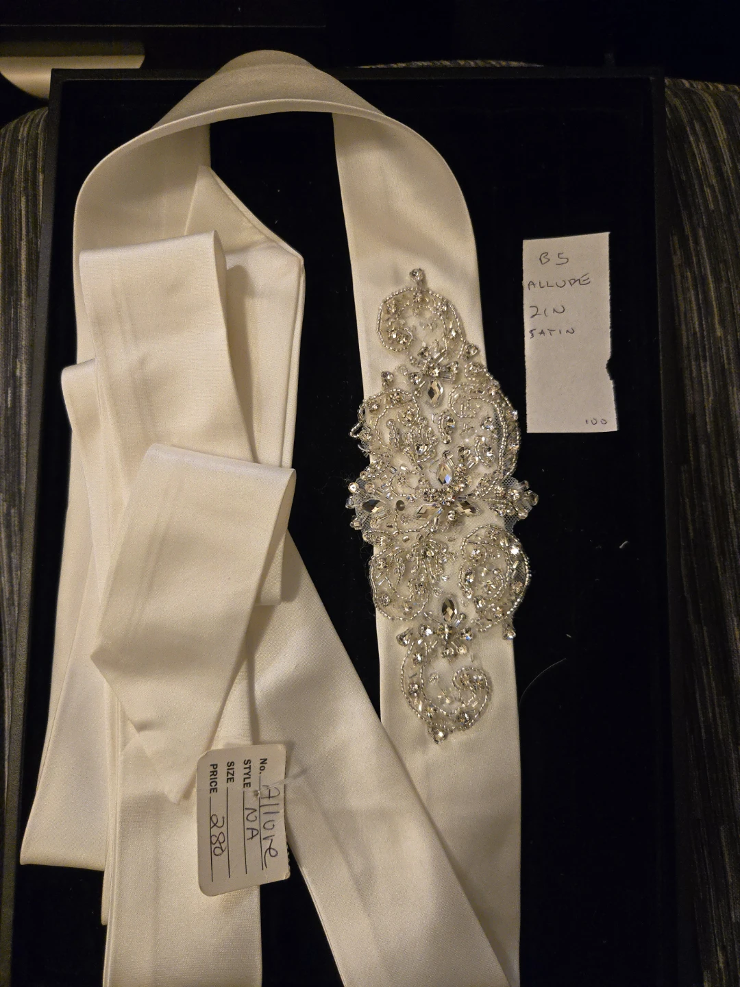 Allure Bridals Rhinestone & Satin Wedding Dress Sash - photo 2