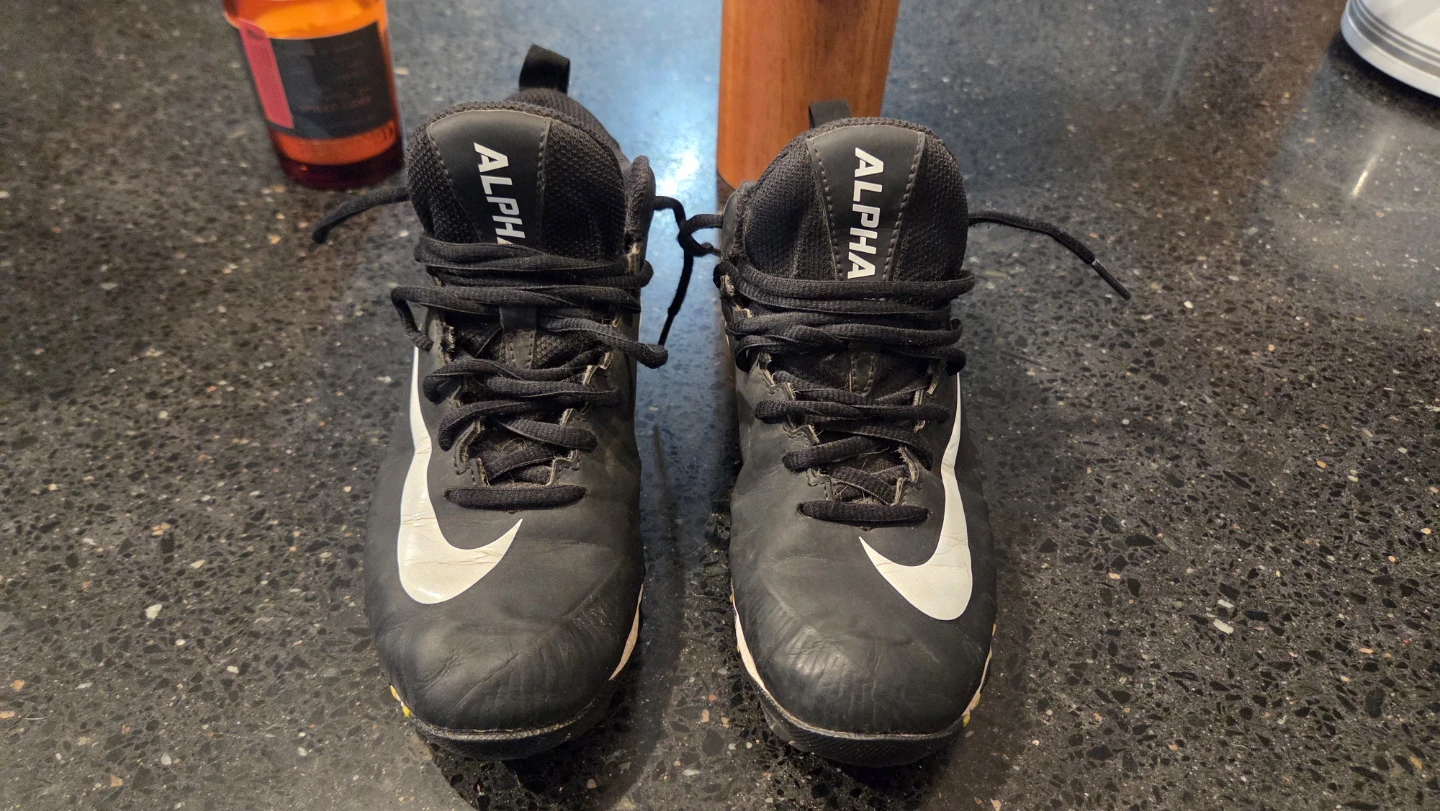 Nike Alpha Youth Cleats Black Size 4Y - photo 2