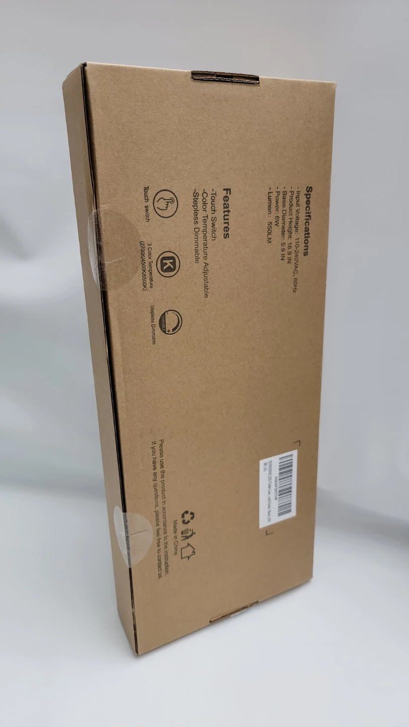 LED Table Lamp Minimalist Bedside Light Black Touch Dimmable - photo 4